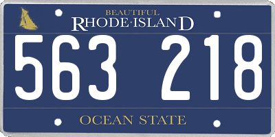 RI license plate 563218