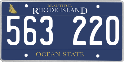 RI license plate 563220