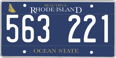 RI license plate 563221