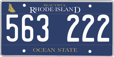 RI license plate 563222