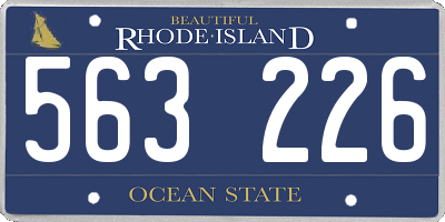 RI license plate 563226