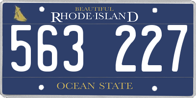RI license plate 563227