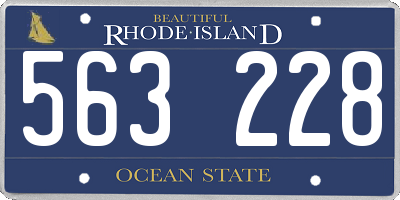 RI license plate 563228