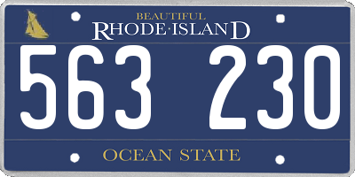 RI license plate 563230