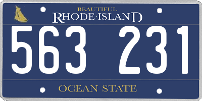 RI license plate 563231
