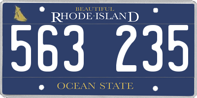 RI license plate 563235