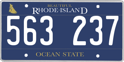RI license plate 563237