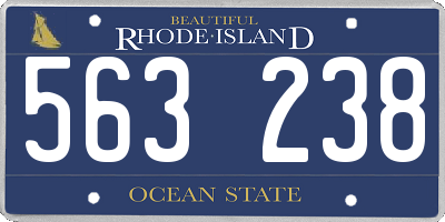 RI license plate 563238