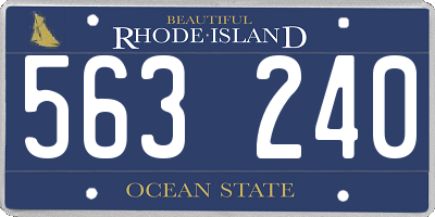 RI license plate 563240