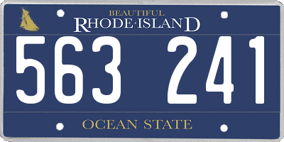 RI license plate 563241