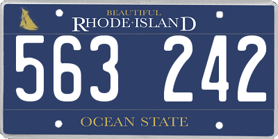 RI license plate 563242