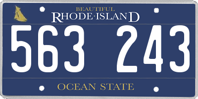 RI license plate 563243