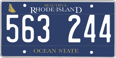RI license plate 563244