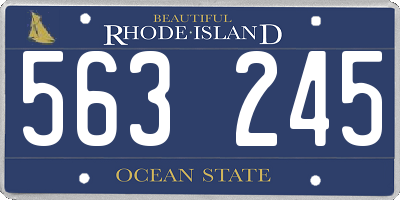 RI license plate 563245
