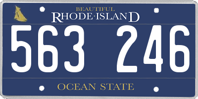 RI license plate 563246