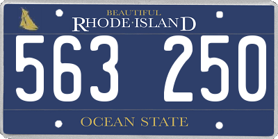 RI license plate 563250
