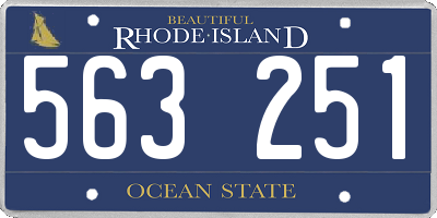 RI license plate 563251