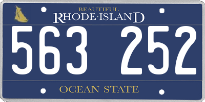 RI license plate 563252