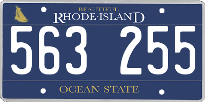 RI license plate 563255