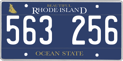 RI license plate 563256