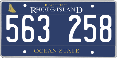 RI license plate 563258