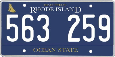RI license plate 563259