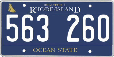 RI license plate 563260