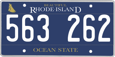 RI license plate 563262