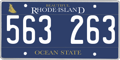 RI license plate 563263