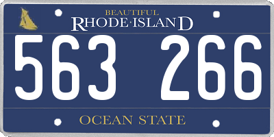 RI license plate 563266