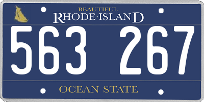 RI license plate 563267
