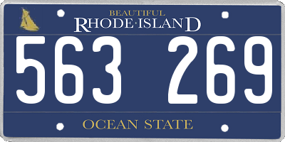 RI license plate 563269