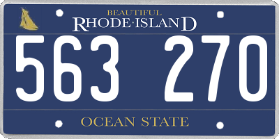 RI license plate 563270