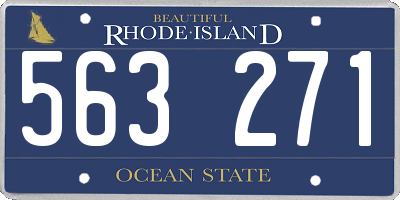 RI license plate 563271