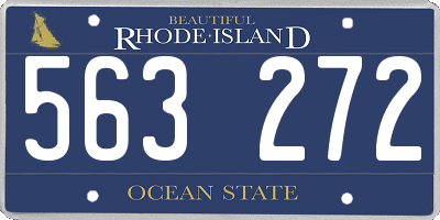 RI license plate 563272