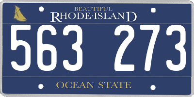 RI license plate 563273