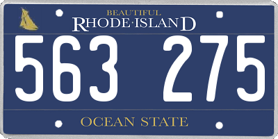 RI license plate 563275