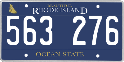 RI license plate 563276