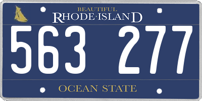RI license plate 563277