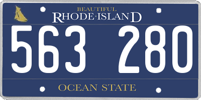 RI license plate 563280