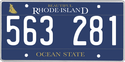 RI license plate 563281