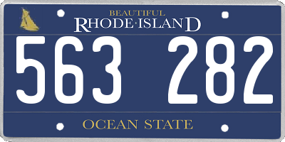 RI license plate 563282