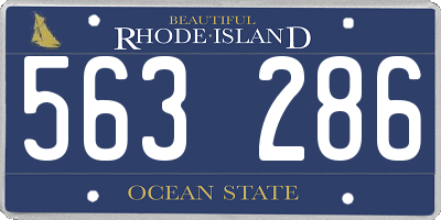 RI license plate 563286