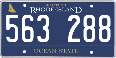 RI license plate 563288