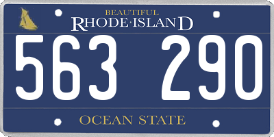 RI license plate 563290