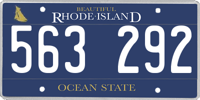RI license plate 563292