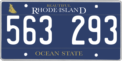 RI license plate 563293