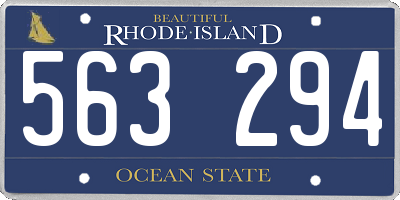 RI license plate 563294