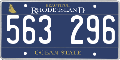 RI license plate 563296