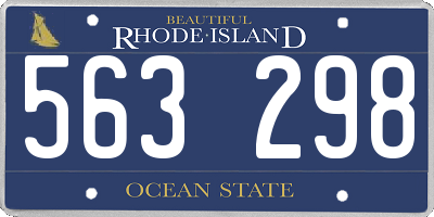 RI license plate 563298